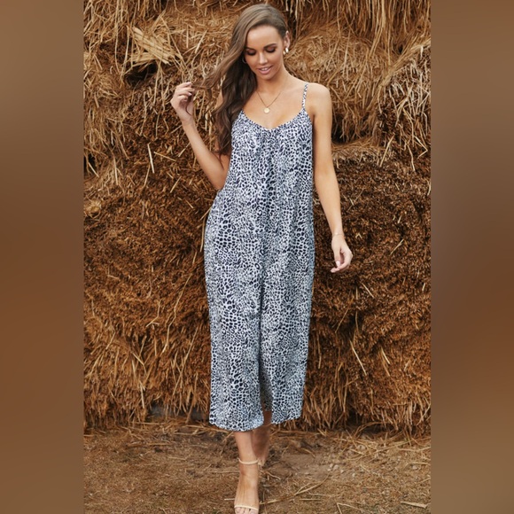 Pants - Leopard Adjustable Jumpsuit